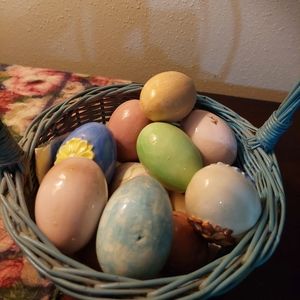Hand painted porcelain Easter eggs